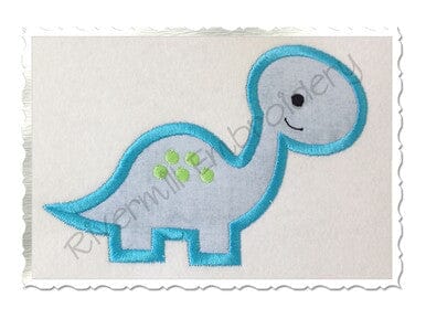 Applique Brontosaurus Dinosaur Machine Embroidery Design Embroidery/Applique DESIGNS Rivermill Embroidery 