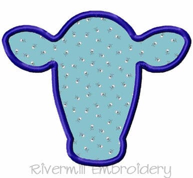 Applique Cow Face Machine Embroidery Design Embroidery/Applique DESIGNS Rivermill Embroidery 