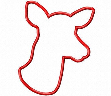 Applique Deer Head Doe Silhouette Machine Embroidery Design Embroidery/Applique DESIGNS Rivermill Embroidery 