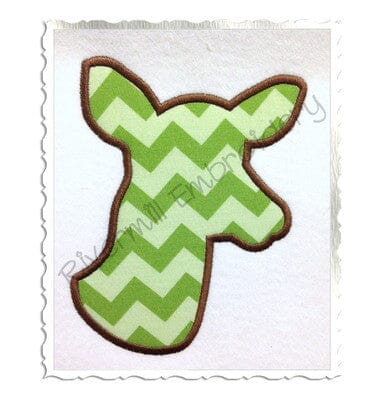 Applique Deer Head Doe Silhouette Machine Embroidery Design Embroidery/Applique DESIGNS Rivermill Embroidery 