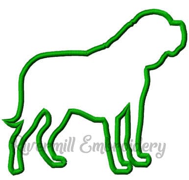 Applique Dogue De Bordeaux Silhouette Machine Embroidery Design Embroidery/Applique DESIGNS Rivermill Embroidery 