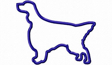 Applique English Setter Dog Silhouette Machine Embroidery Design Embroidery/Applique DESIGNS Rivermill Embroidery 