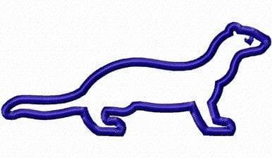 Applique Ferret Silhouette Machine Embroidery Design Embroidery/Applique DESIGNS Rivermill Embroidery 