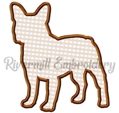 Applique French Bulldog Silhouette Machine Embroidery Design Embroidery/Applique DESIGNS Rivermill Embroidery 