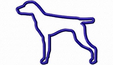 Applique German Shorthaired Pointer Dog Silhouette Machine Embroidery Design Embroidery/Applique DESIGNS Rivermill Embroidery 