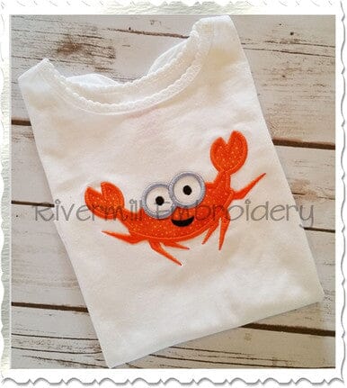 Applique Happy Crab Machine Embroidery Design Embroidery/Applique DESIGNS Rivermill Embroidery 