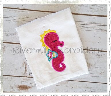 Applique Seahorse Machine Embroidery Design Embroidery/Applique DESIGNS Rivermill Embroidery 