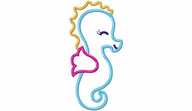 Applique Seahorse Machine Embroidery Design Embroidery/Applique DESIGNS Rivermill Embroidery 