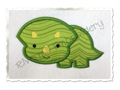 Applique Triceratops Dinosaur Machine Embroidery Design Embroidery/Applique DESIGNS Rivermill Embroidery 