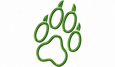 Applique Wolf Paw Print Machine Embroidery Design Embroidery/Applique DESIGNS Rivermill Embroidery 