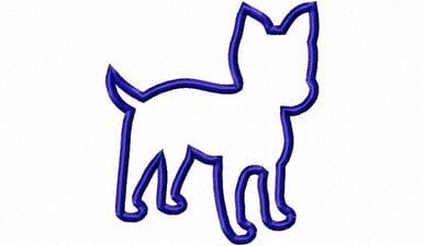 Applique Yorkie Puppy Silhouette Machine Embroidery Design Embroidery/Applique DESIGNS Rivermill Embroidery 