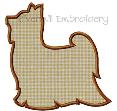 Applique Yorkie Silhouette Machine Embroidery Design Embroidery/Applique DESIGNS Rivermill Embroidery 