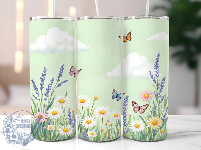 April Birth Flower 20oz Tumbler Wrap, 20oz Sublimation Tumbler, Floral Birth Month Gift, Custom Flower Drinkware, Gift for Her, Spring Flower Tumbler, Birth Month Floral Decor Sublimation ToriDesigns 