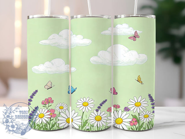 April Birth Flower 20oz Tumbler Wrap, 20oz Sublimation Tumbler, Floral Birth Month Gift, Custom Flower Drinkware, Gift for Her, Spring Flower Tumbler, Birth Month Floral Decor Sublimation ToriDesigns 
