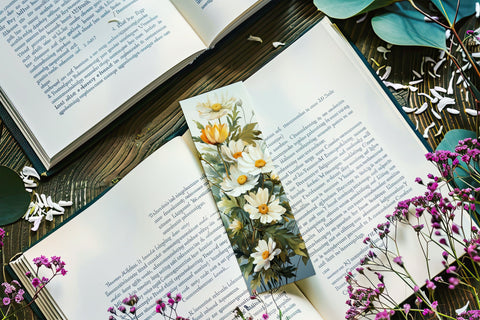 April Bookmark, Floral Bookmark, Daisy Bookmarks, Birthday Flower Bookmark s1 Sublimation Designing with Marlo 