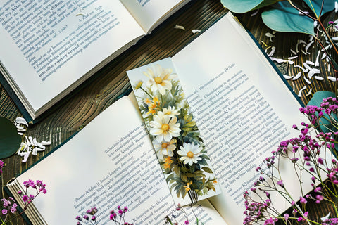April Bookmark, Floral Bookmark, Daisy Bookmarks, Birthday Flower Bookmark s1 Sublimation Designing with Marlo 