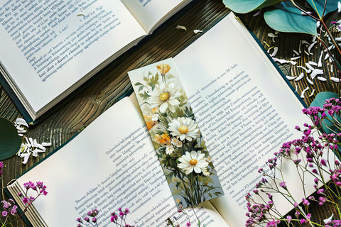 April Bookmark, Floral Bookmark, Daisy Bookmarks, Birthday Flower Bookmark s1 Sublimation Designing with Marlo 