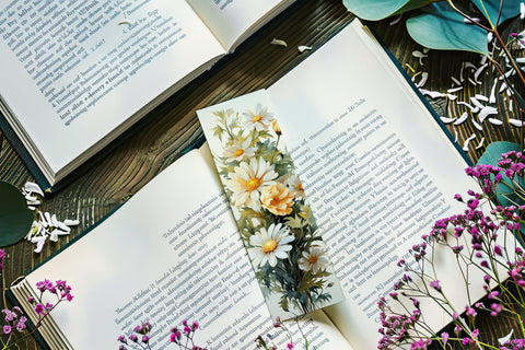 April Bookmark, Floral Bookmark, Daisy Bookmarks, Birthday Flower Bookmark s1 Sublimation Designing with Marlo 