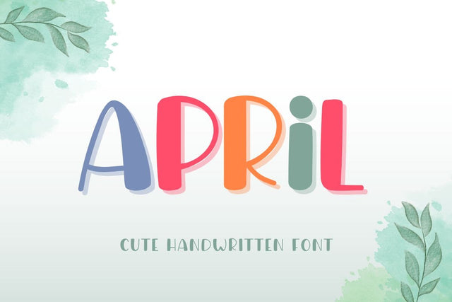 April - Display Font Font AnningArts Design 