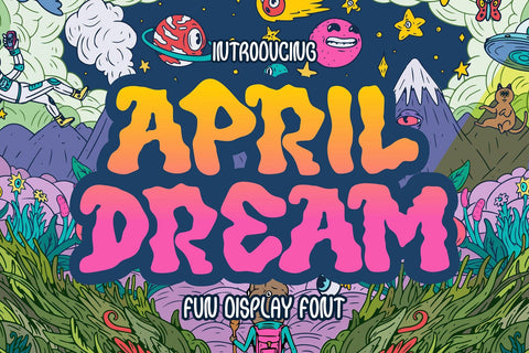 April Dream - Unique Display Font Font Mozzatype 