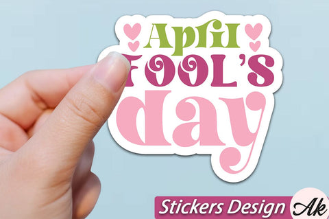 April fools day Stickers Design SVG akazaddesign 
