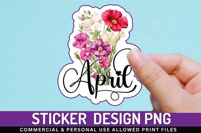 April Sticker Design Sublimation Regulrcrative 