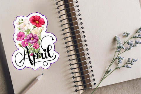 April Sticker Design Sublimation Regulrcrative 
