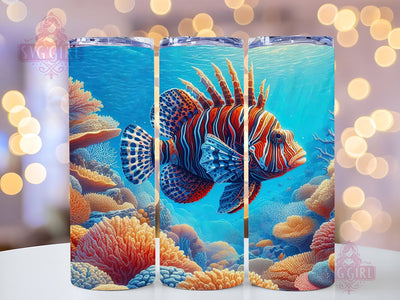 Aquarium Tumbler Wrap, 20oz Skinny Tumbler Sublimation Design, Instant Download, Straight & Tapered Tumbler Wrap, Underwater Ocean Fish PNG Sublimation SvggirlplusArt 