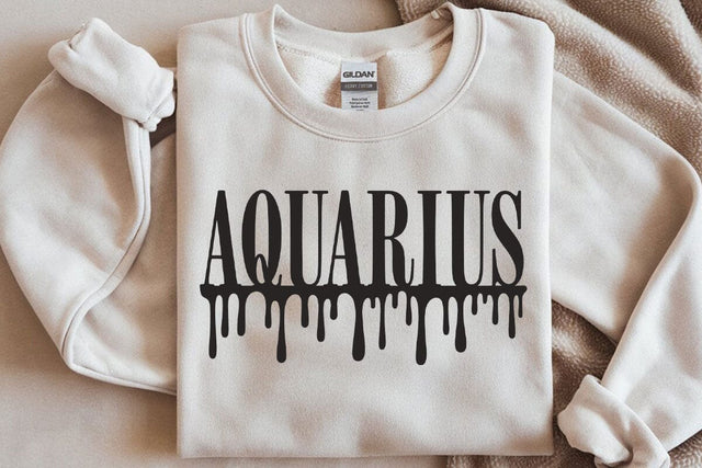 Aquarius Drippin' SVG: Zodiac Shirt Cut File SVG DesignDestine 