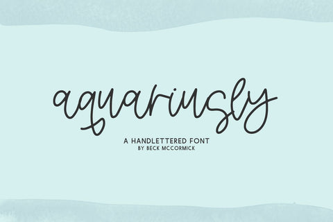 Aquariusly Script Font Beck McCormick 