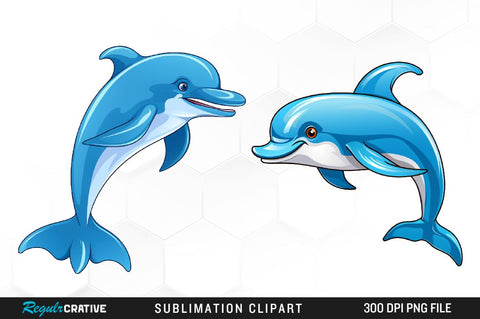 Aquatic Animals Watercolor Clipart Bundle Sublimation Regulrcrative 