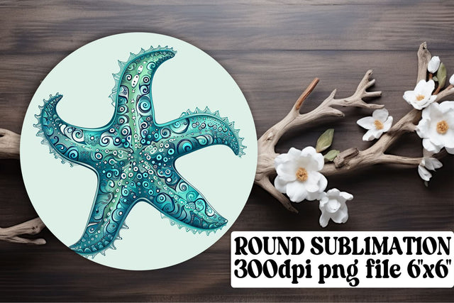 Aquatic Watercolor Fish Round Sublimation - Sublimation Keychain Coasters Sublimation afrosvg 