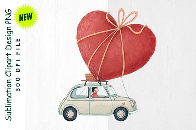 AR with Giant Heart Pillow Sublimation Clipart Sublimation Regulrcrative 