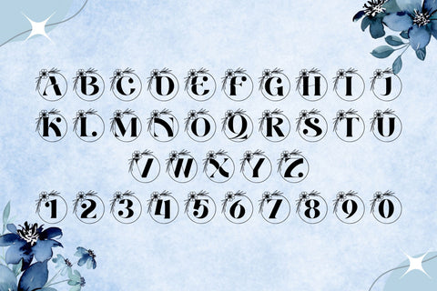 Arabesque Bloom Monogram Font Dm Letter Studio 