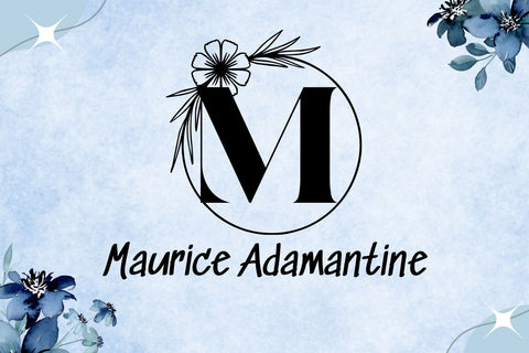 Arabesque Bloom Monogram Font Dm Letter Studio 