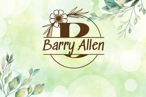 Arabesque Bloom Split Monogram Font Dm Letter Studio 