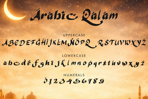 Arabic Qalam Font Prasetya Letter 