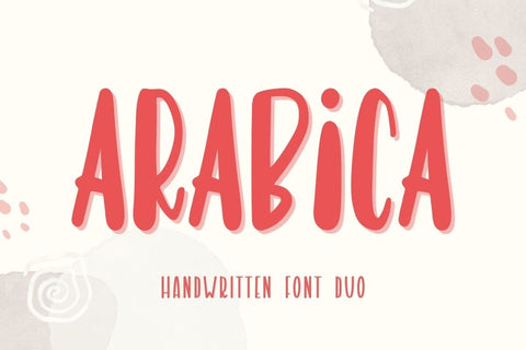 Arabica - Handwriting Font Duo Font AnningArts Design 