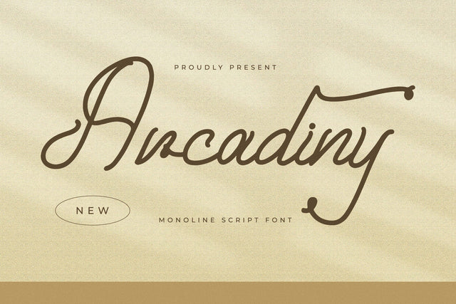 Arcadiny - Monoline Script Font Font Letterena Studios 