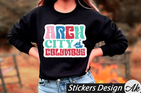 Arch city Columbus Stickers Design SVG akazaddesign 