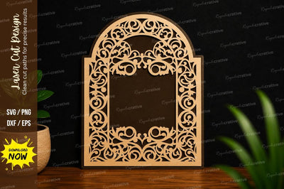 Arch Floral Frame Laser Cut SVG SVG Regulrcrative 