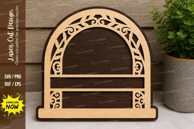 Arch Name Frame laser Cut svg Cutting file SVG Regulrcrative 
