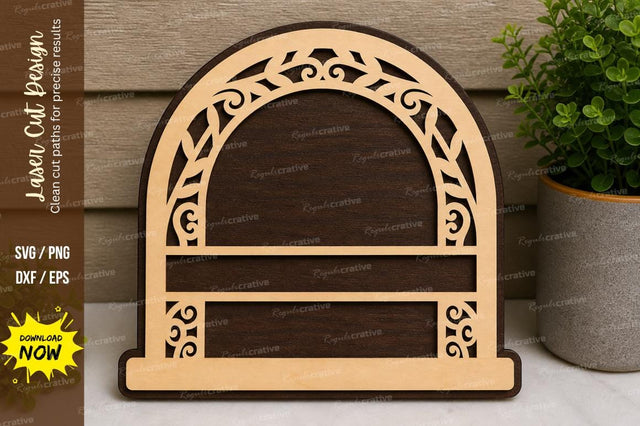 Arch Name Frame laser Cut svg Cutting file SVG Regulrcrative 