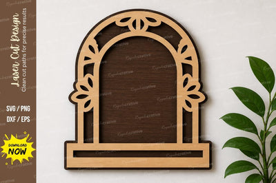 Arch Window Frame laser Cut svg Cutting file SVG Regulrcrative 