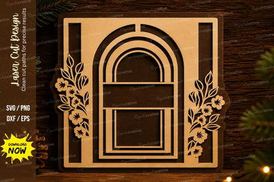 Arch Window Frame Laser Cut Svg Design SVG Regulrcrative 