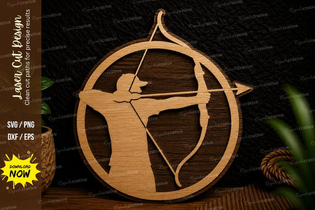 Archer Silhouette Laser Cut Svg Design SVG Regulrcrative 