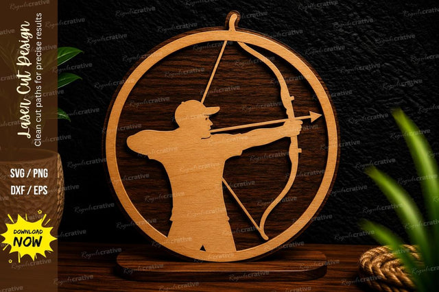 Archer Target Sport Ornament Laser Cut SVG File SVG Regulrcrative 