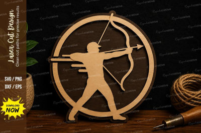 Archer Target Sports Decor Laser Cut SVG File SVG Regulrcrative 