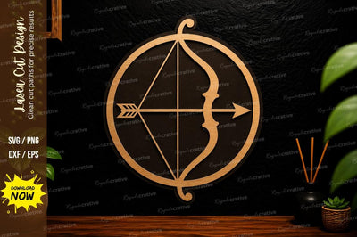 Archery Bow Circle Laser Cut Svg Design SVG Regulrcrative 