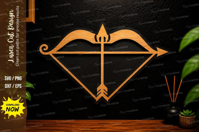 Archery Bow Symbol Laser Cut Svg Design SVG Regulrcrative 
